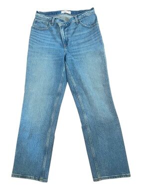 Abercrombie & Fitch 90s Straight Jeans 29 Short Ultra High Rise Light Wash
